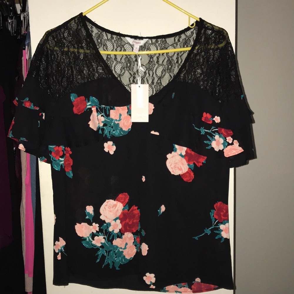 FLORAL LACE BLOUSE